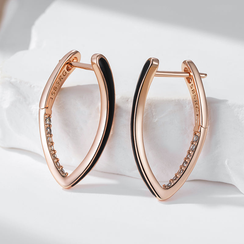 Elegant Zirconia Rose Gold Earrings