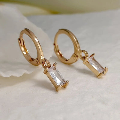 Cubic Zirconia Earrings in Gold