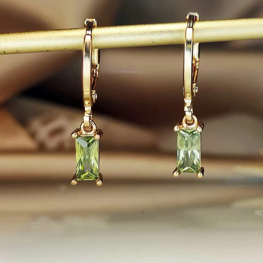 Cubic Zirconia Earrings in Gold