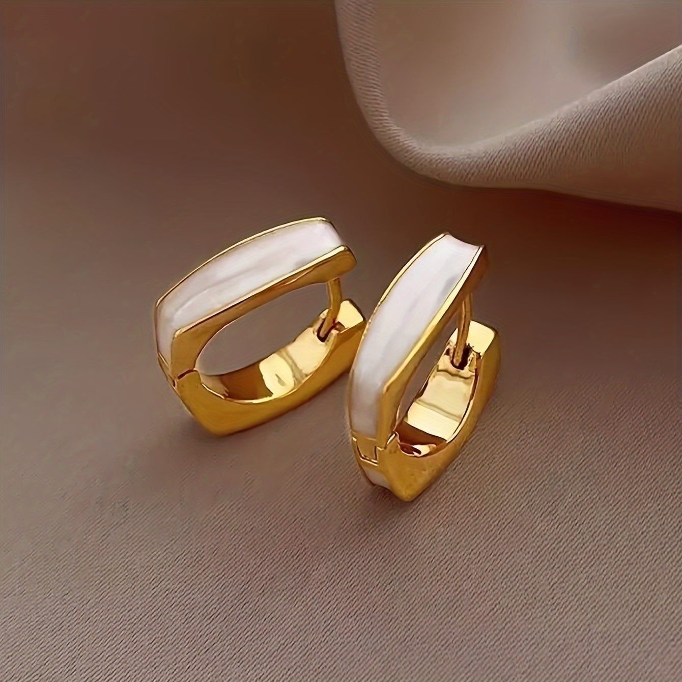 Elegant Rectangular Hoop Earrings