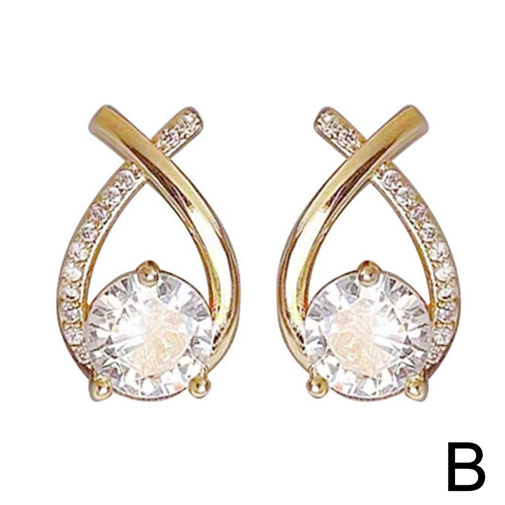 Elegant Zircon Studded Earrings