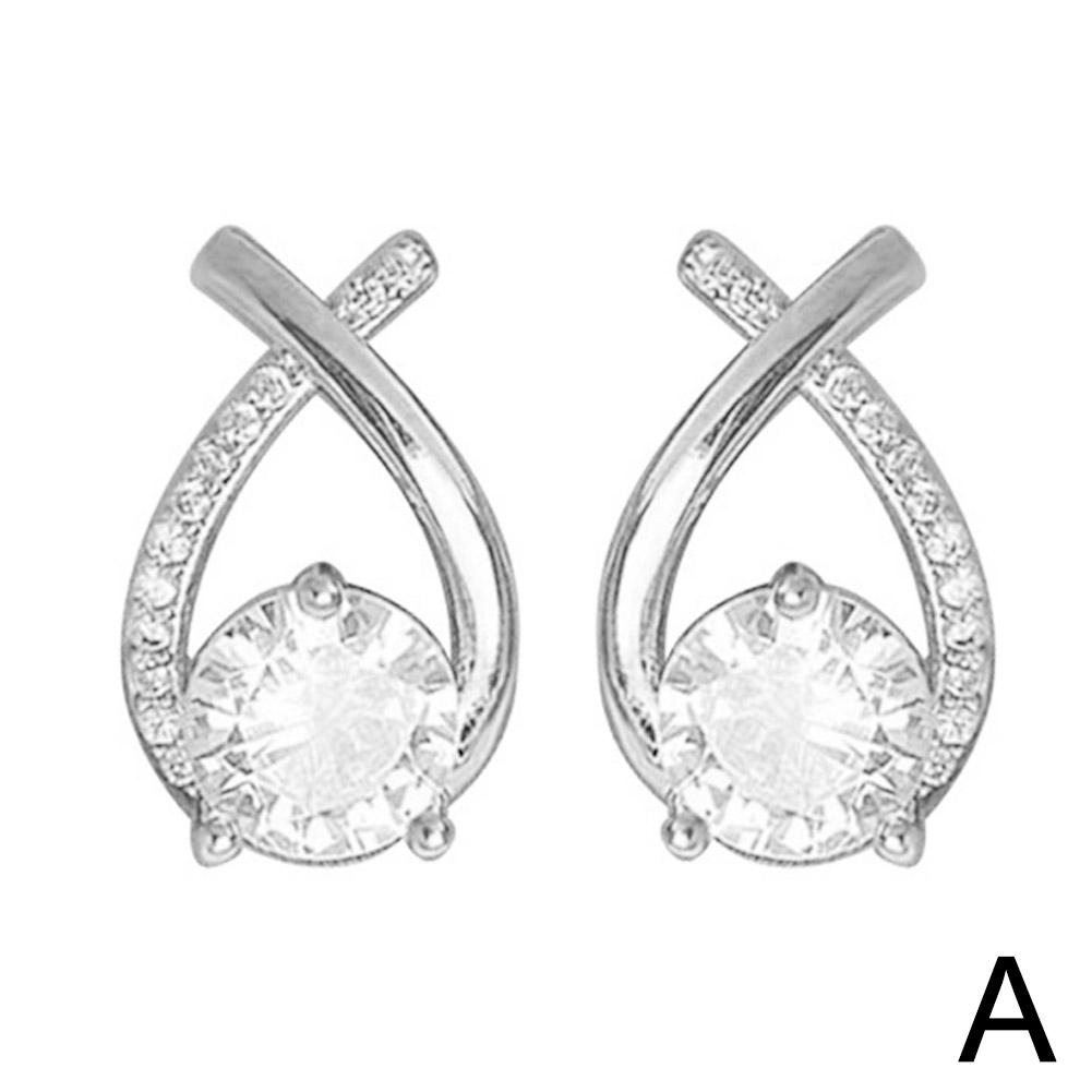 Elegant Zircon Studded Earrings