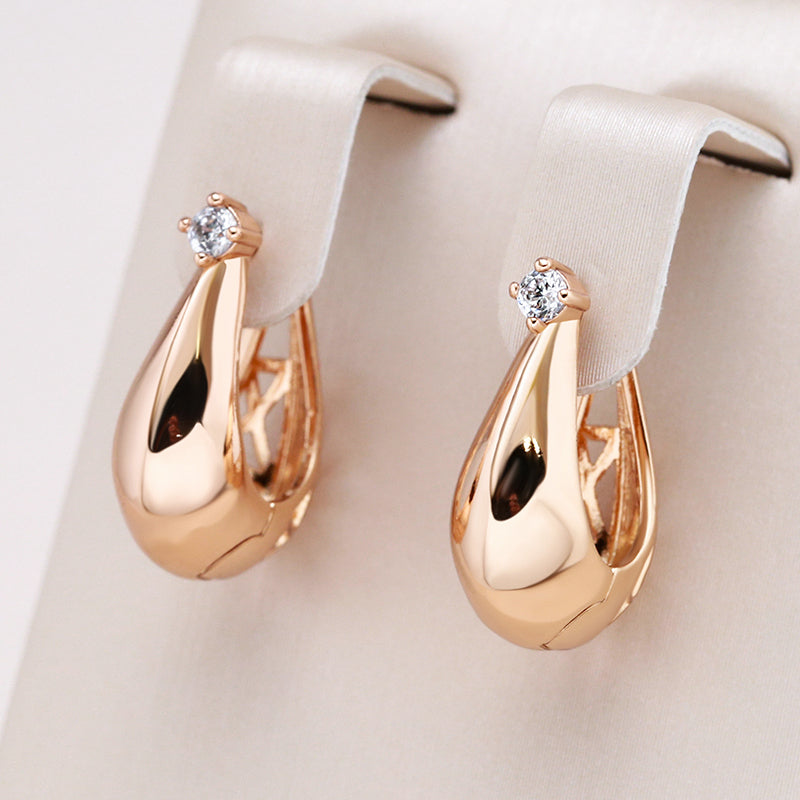 Elegant Rose Gold Drop Earrings