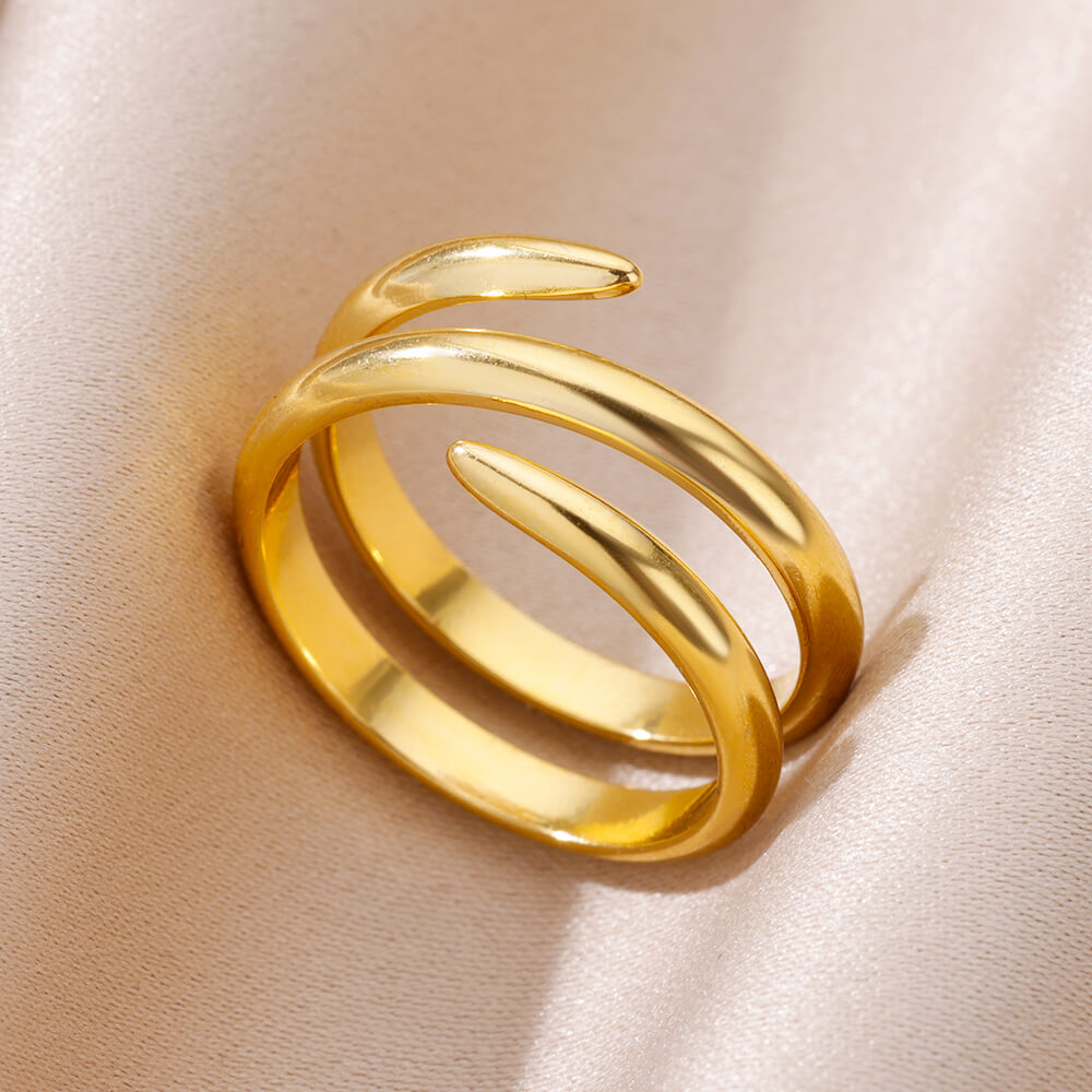 Adjustable Spiral Ring in Gold