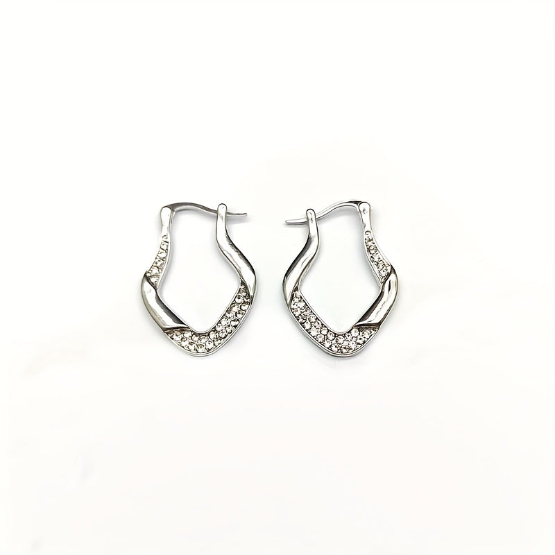 Elegant Zirconia Embellished Earrings