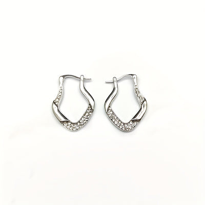 Elegant Zirconia Embellished Earrings