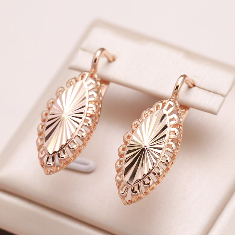 Elegant Hollow Gold Earrings