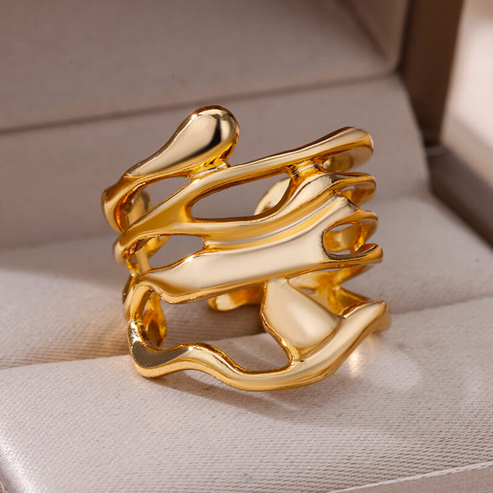 Elegant Irregular Gold Ring