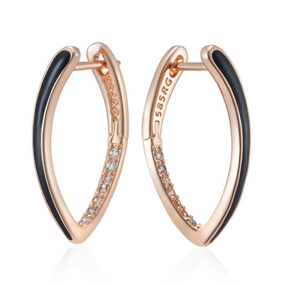 Elegant Zirconia Rose Gold Earrings