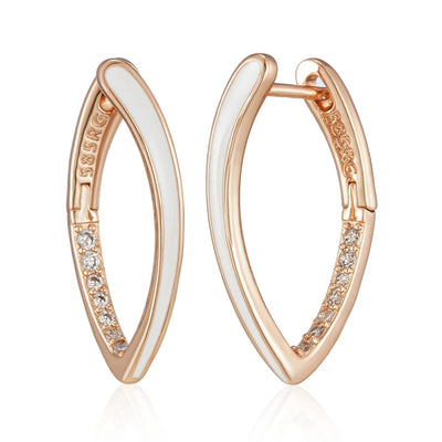 Elegant Zirconia Rose Gold Earrings