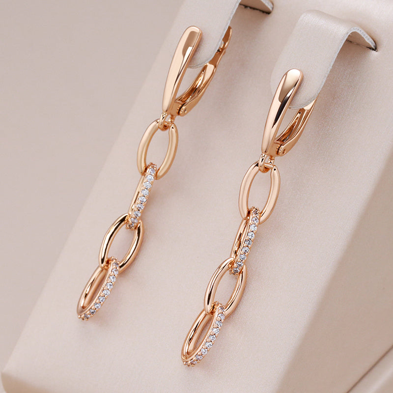 Elegant Gold Chain Earrings