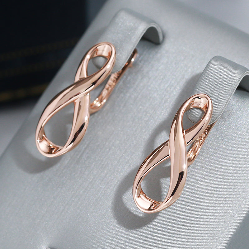 Elegant Infinity Earrings in Rose Gold